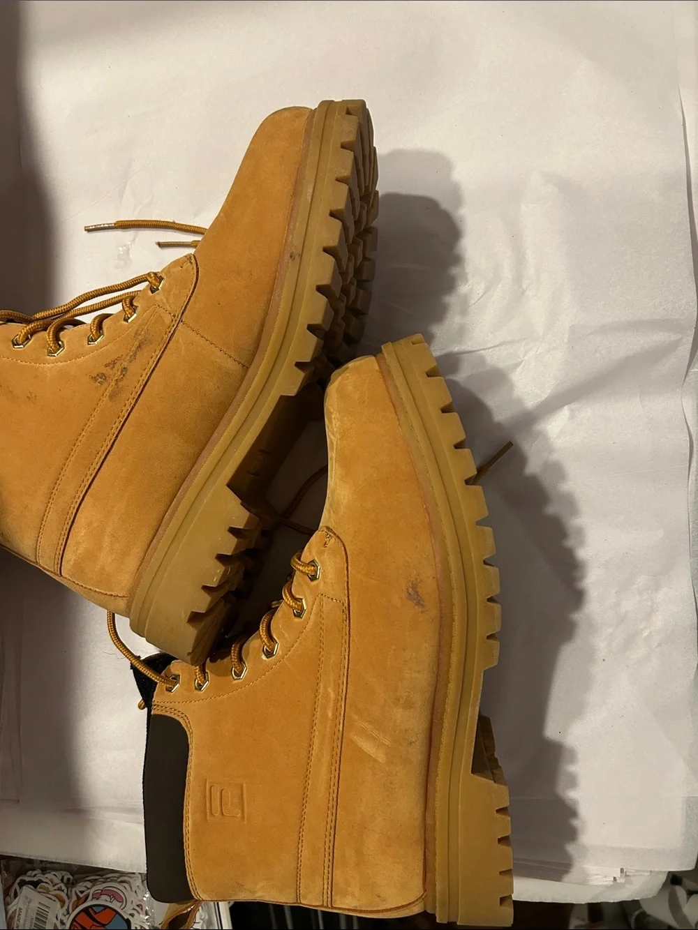 Fila Men's Wheat-Color Lace-Up Work Boots